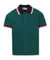 Moncler Short-sleeved Polo Shirt In Green