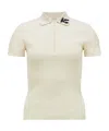 Moncler Short-sleeved Polo Shirt In Nude