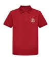 Moncler Year Of The Snake Patch Cotton Piquet Polo Shirt In Red