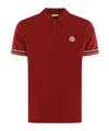 Moncler Logo-patch Cotton Polo Shirt In Red