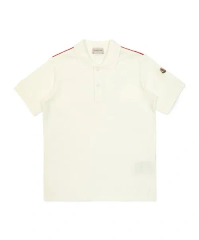 Moncler Short-sleeved Polo Shirt In White