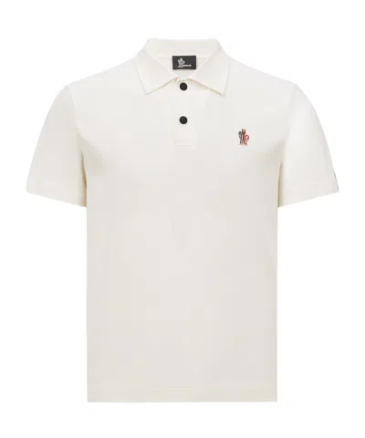 Moncler Short-sleeved Polo Shirt In White