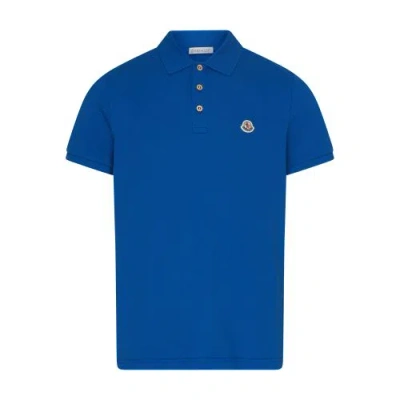 Moncler Short-sleeved Polo Shirt With Logo In 793