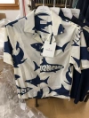 Moncler Chemise À Manches Courtes En Coton À Imprimé Requin In Nude