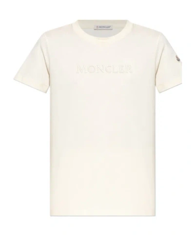 MONCLER MONCLER LOGO EMBROIDERED CREWNECK T-SHIRT