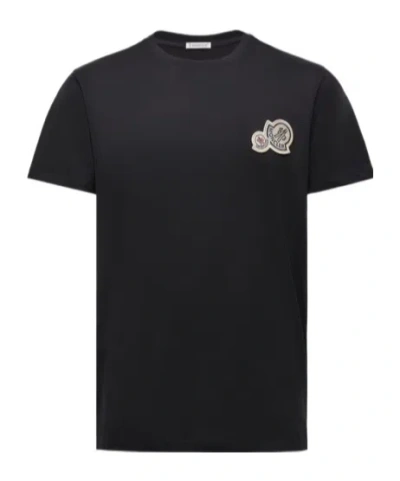 MONCLER MONCLER LOGO EMBROIDERED CREWNECK T-SHIRT