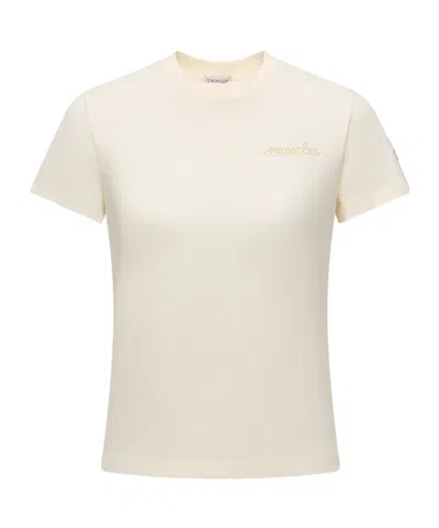 MONCLER MONCLER LOGO-EMBROIDERED CREWNECK T-SHIRT