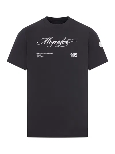 Moncler Short-sleeved T-shirt In Black