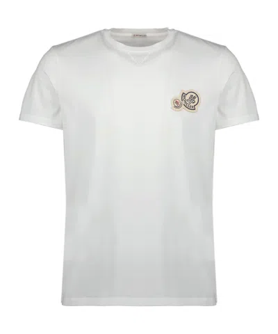 MONCLER MONCLER LOGO EMBROIDERED CREWNECK T-SHIRT