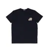 Moncler Crewneck T Shirt Featuring Multiple Patches In Black