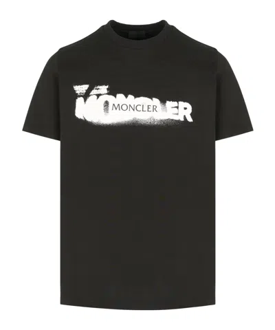 MONCLER MONCLER LOGO PRINTED CREWNECK T-SHIRT