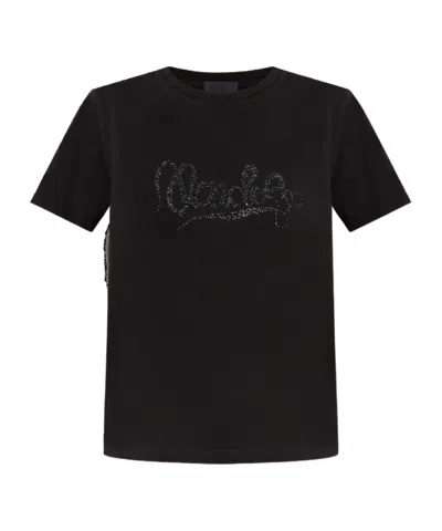 MONCLER MONCLER LOGO EMBROIDERED CREWNECK T-SHIRT