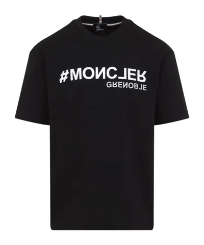 MONCLER MONCLER GRENOBLE LOGO PRINTED CREWNECK T-SHIRT