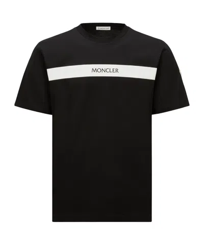 MONCLER RUBBERISED LOGO COTTON T-SHIRT