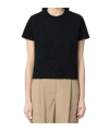 Moncler Embroidered Front Panel T-shirt In Black