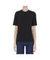 Moncler Cotton Jersey Crewneck T-shirt In Black