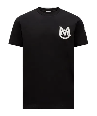 MONCLER MONCLER LOGO PATCH CREWNECK T-SHIRT
