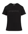 Moncler Logo Embellished Crewneck T-shirt In Black