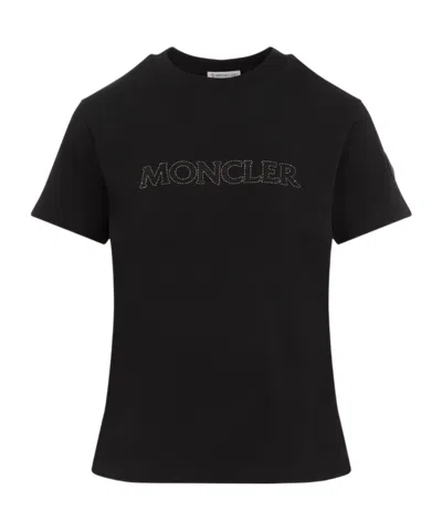 MONCLER MONCLER LOGO EMBELLISHED CREWNECK T-SHIRT