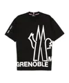 Moncler Grenoble Men Short-sleeved Logo T-shirt In Black