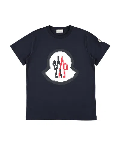 Moncler Short-sleeved T-shirt In Blue