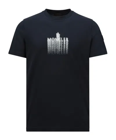 MONCLER MONCLER FADED LOGO CREWNECK T-SHIRT
