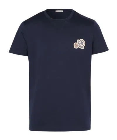 Moncler Short Sleeved T-shirt In Blue