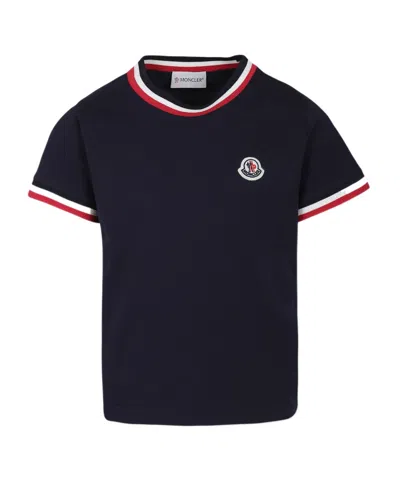 Moncler Short-sleeved T-shirt In Blue