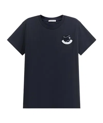 Moncler Short-sleeved T-shirt In Blue