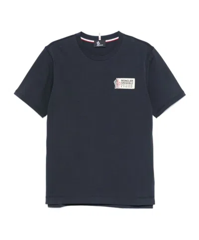Moncler Short-sleeved T-shirt In Blue