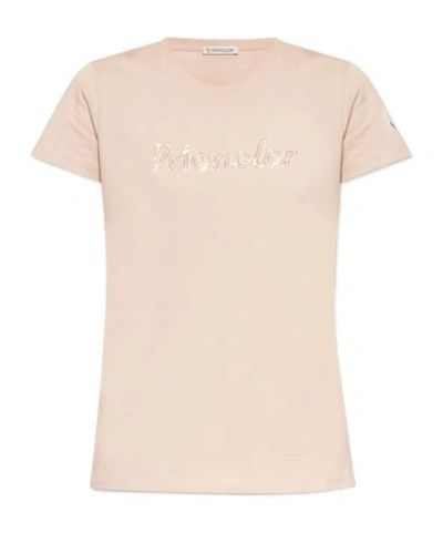 Moncler Short-sleeved T-shirt In Pink