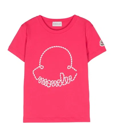 Moncler Short-sleeved T-shirt In Pink