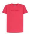 Moncler Crew Neck Short Sleeves Cotton T-shirt In Red