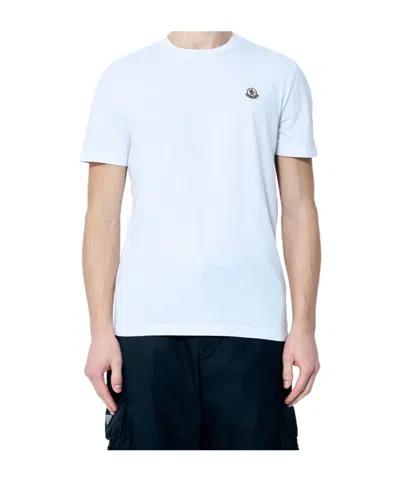 Moncler Men Cotton Pack Of Three Logo Patch T-shirts In White