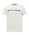 Moncler Logo Print Crewneck T-shirt In White