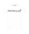 Moncler Enfant Logo Patch Crewneck T-shirt In White