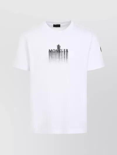 Moncler Short Sleeves Graphic Design T-shirt In White