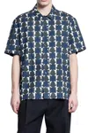 Moncler All-over Patterned Short-sleeved Shirt In Multicolor