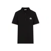 Moncler Black Cotton Short Sleeves Polo