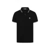 Moncler Short Sleeves Polo In Black