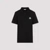 Moncler Black Cotton Short Sleeves Polo In Black