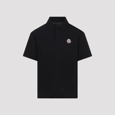 Moncler Ss Polo In Black