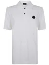 Moncler Polo Shirt With Short Sleeves And Collar In White