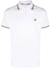 Moncler Short Sleeves Polo Clothing In White