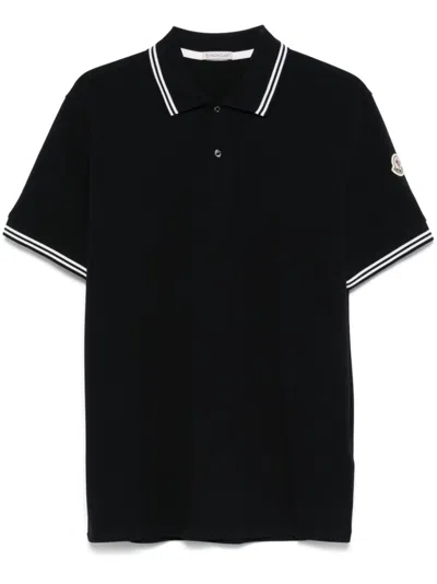 Moncler Short-sleeves Polo Shirt In Blue