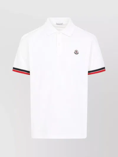 MONCLER SHORT SLEEVES POLO SHIRT WITH STRAIGHT HEM