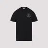 Moncler Logo Embroidered Crew Neck T-shirt Patch In Black