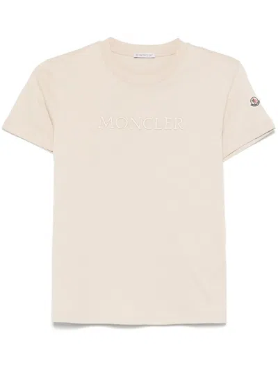 Moncler Short-sleeves T-shirt In Neutrals