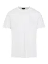 Moncler White Cotton T-shirt With Three-dimensional Logo In White