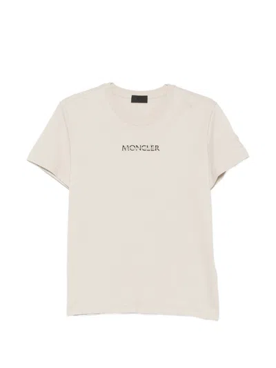 Moncler Short Sleeves T-shirt In Neutral